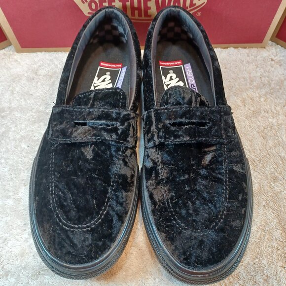Vans Men's 4/Women's 5.5 Style 53 Slip On Black Velvet VN0A5HEL5AA - Picture 7 of 12